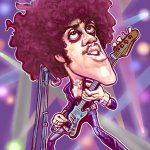 40.  Phil Lynott - Thin Lizzy, Digitális karikatúra készítés, Karikatúrista rendezvényre, Digitális karikatúra, Karikatúra fotóról, Tónió karikatúra